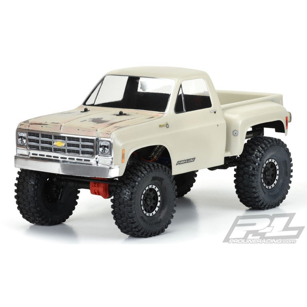 Pro-Line PRO3522-00 1978 Chevy K-10 Clear Body (Cab & Bed) for 12.3" (313mm) Wheelbase Scale Crawlers