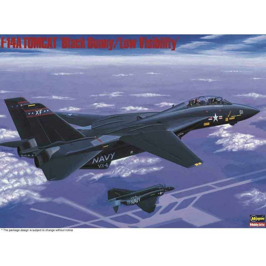 US Navy F-14A Tomcat Black Bunny/Low Visibility 1/72 #02377 by Hasegawa