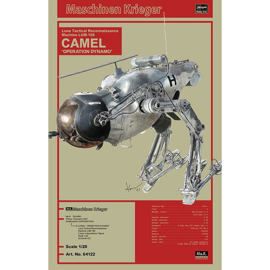Luna Tactical Reconnaissance Machine LUM-168 Camel "Operation Dynamo" 1/20 Ma.K. Model Kit #64122 by Hasegawa