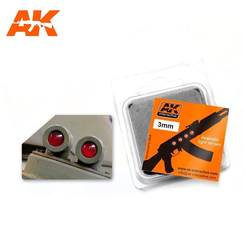AK Interactive Red 3mm Lenses #AK-213