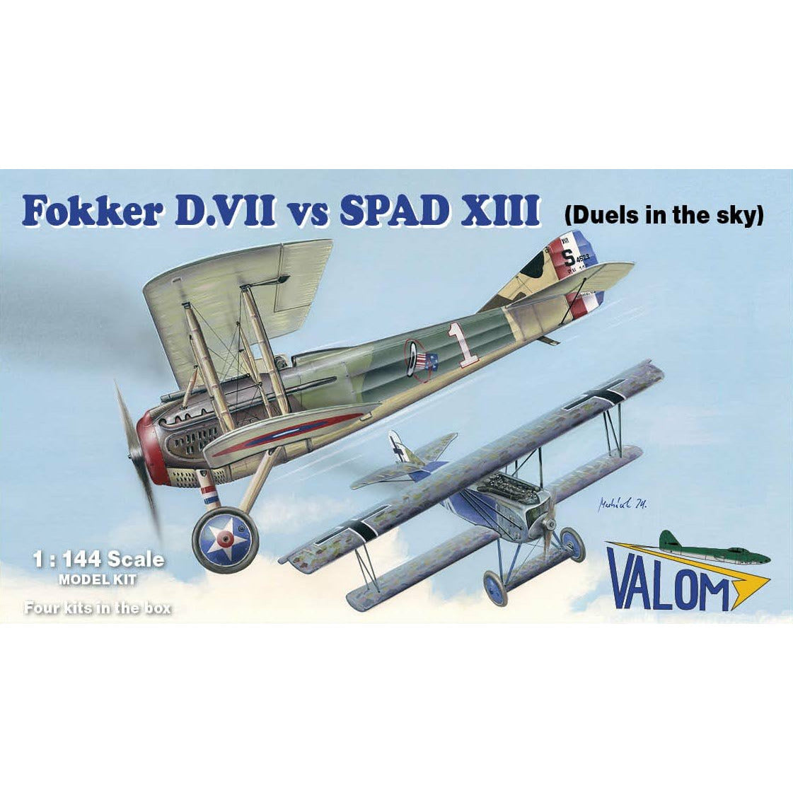 Fokker D.VII vs SPAD XIII (Duels in the Sky) 1/144 #14419 by Valom