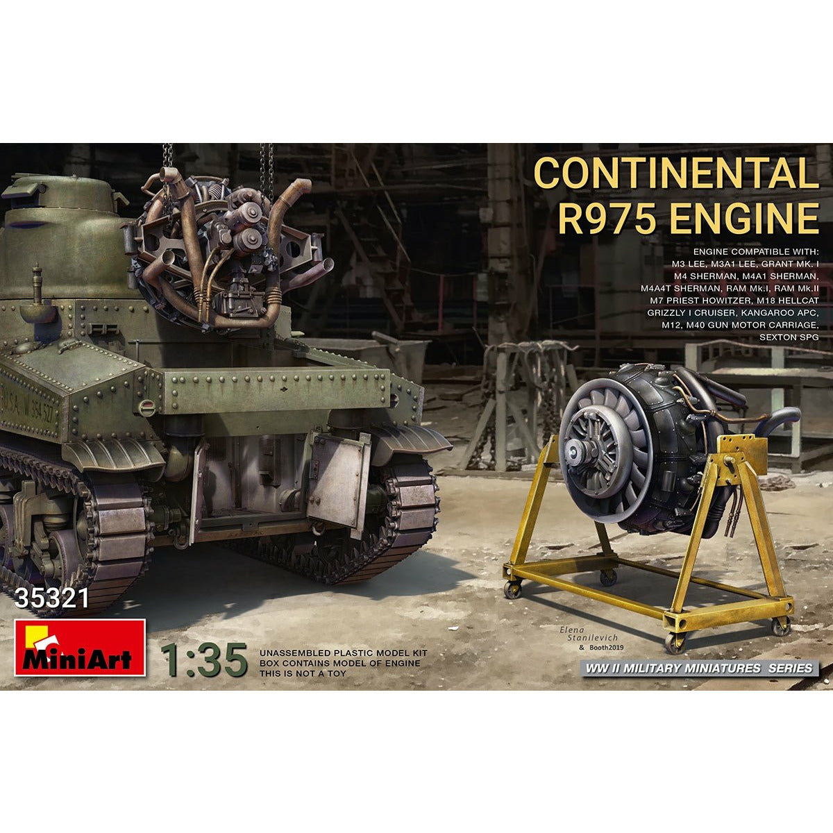 Continental R975 Engine 1/35 #35321 by Miniart