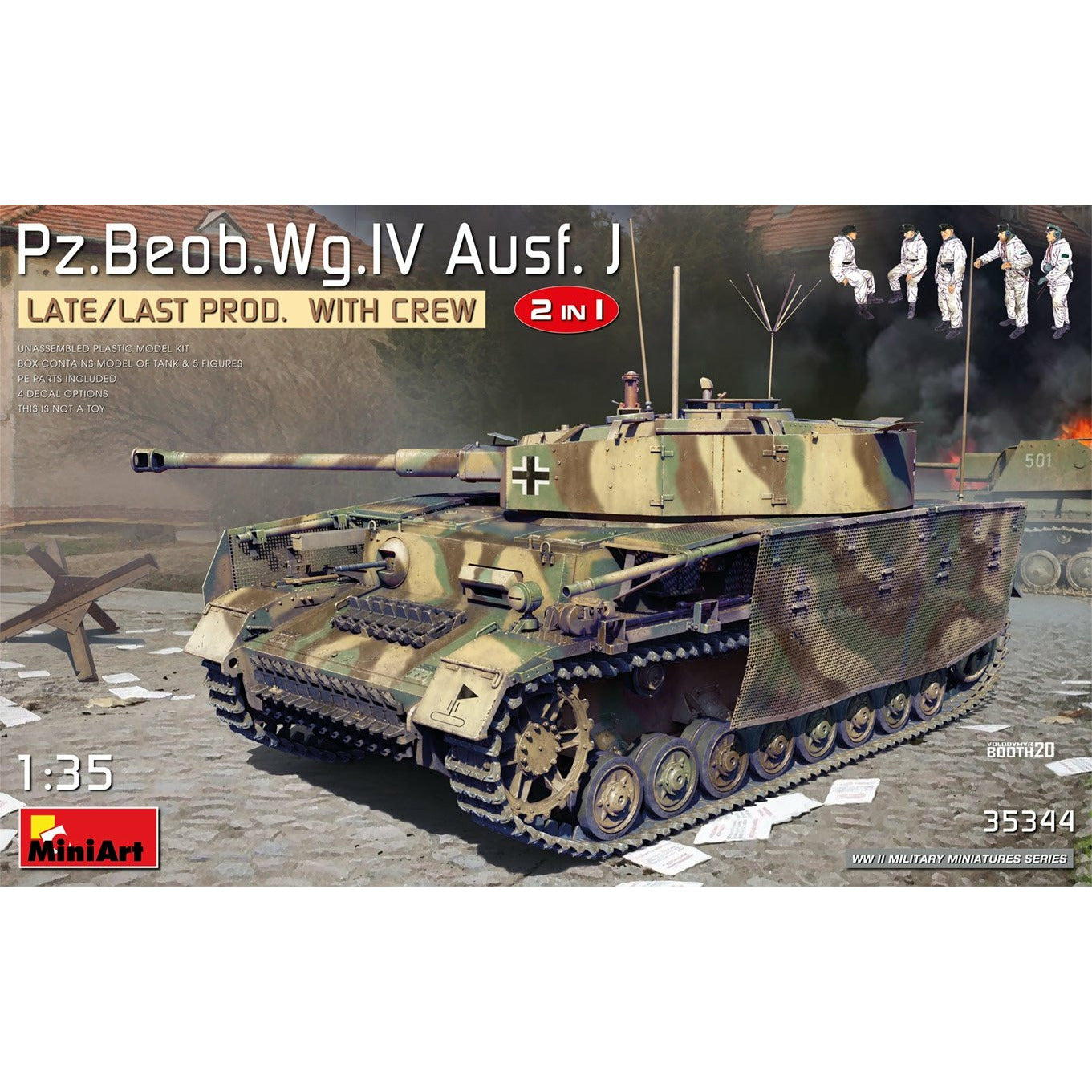 Pz.Beob.Wg.IV Ausf. J Late/Last Prod. 2 in 1 with Crew 1/35 #35344 by MiniArt