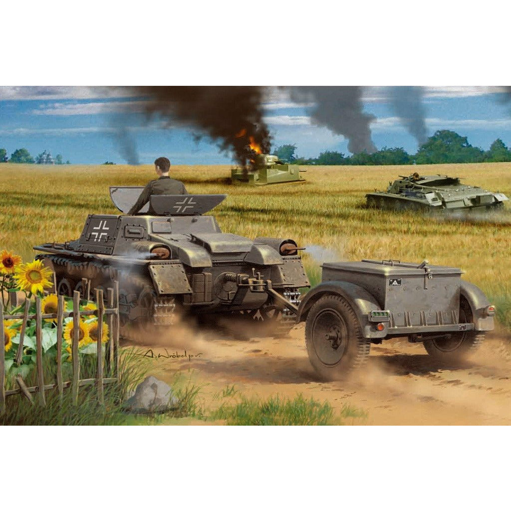 Munitionsschlepper auf Panzerkampfwagen I Ausf A with Ammo Trailer 1/35 #80146 by Hobby Boss