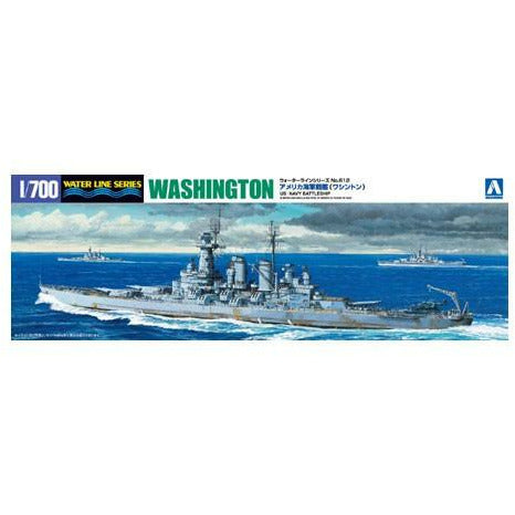 US Navy Battleship WASHINGTON 1/700 Model Ship Kit #04601 by Aoshima