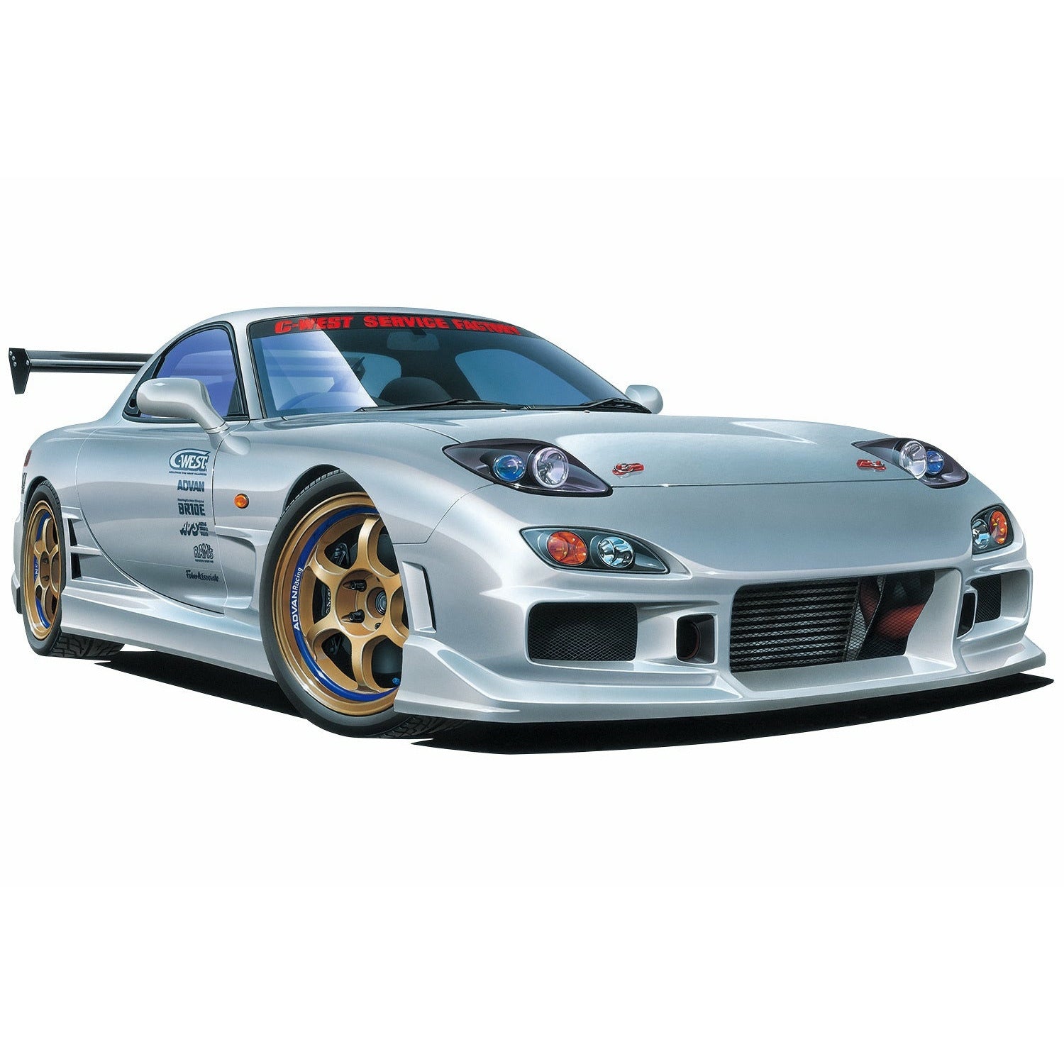 C-West FD3S RX-7 1999 Mazda 1/24 Model Car Kit #06302 by Aoshima