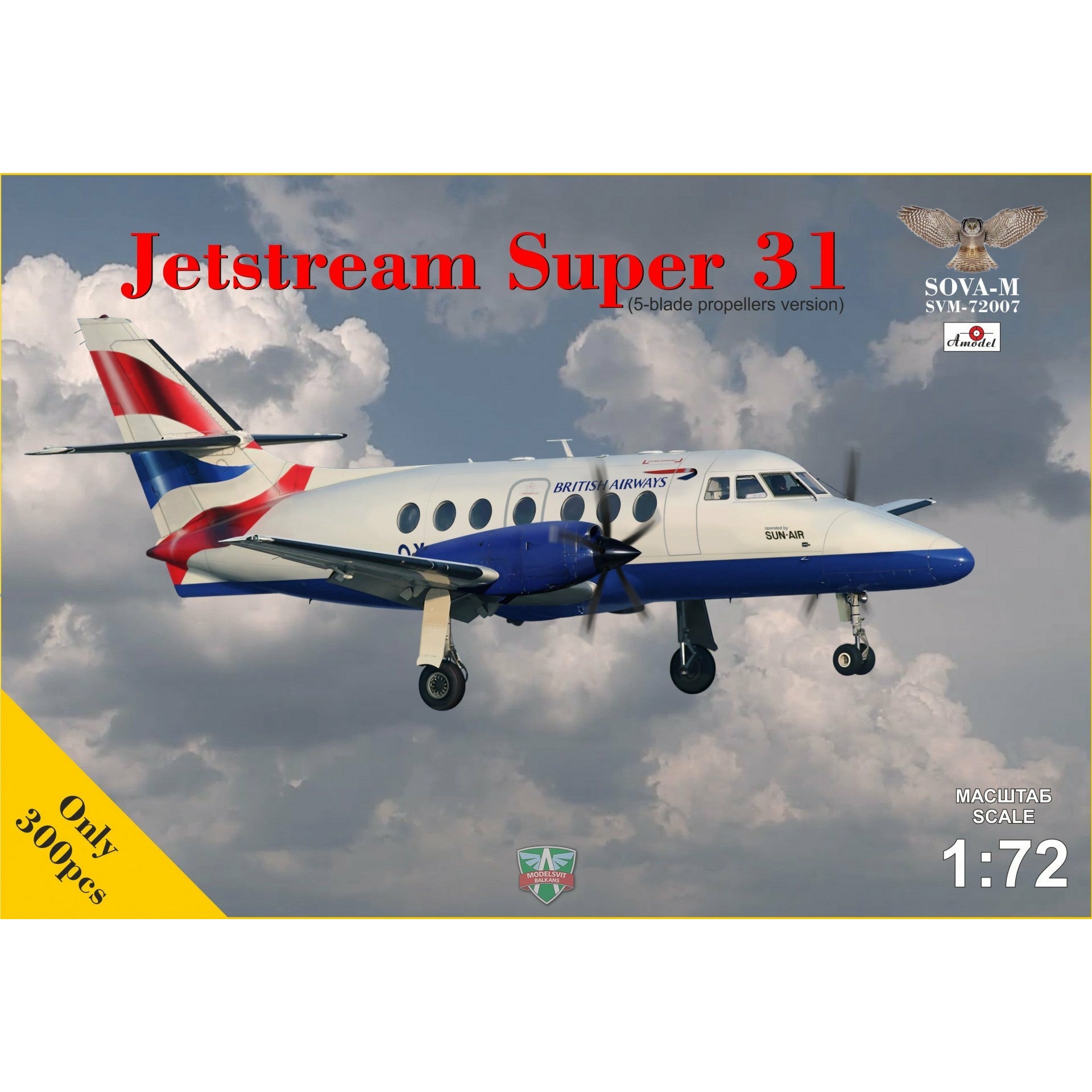 Jestream Super 31 (5 blade propeller vers.) 1/72 #72007 by Sova-M