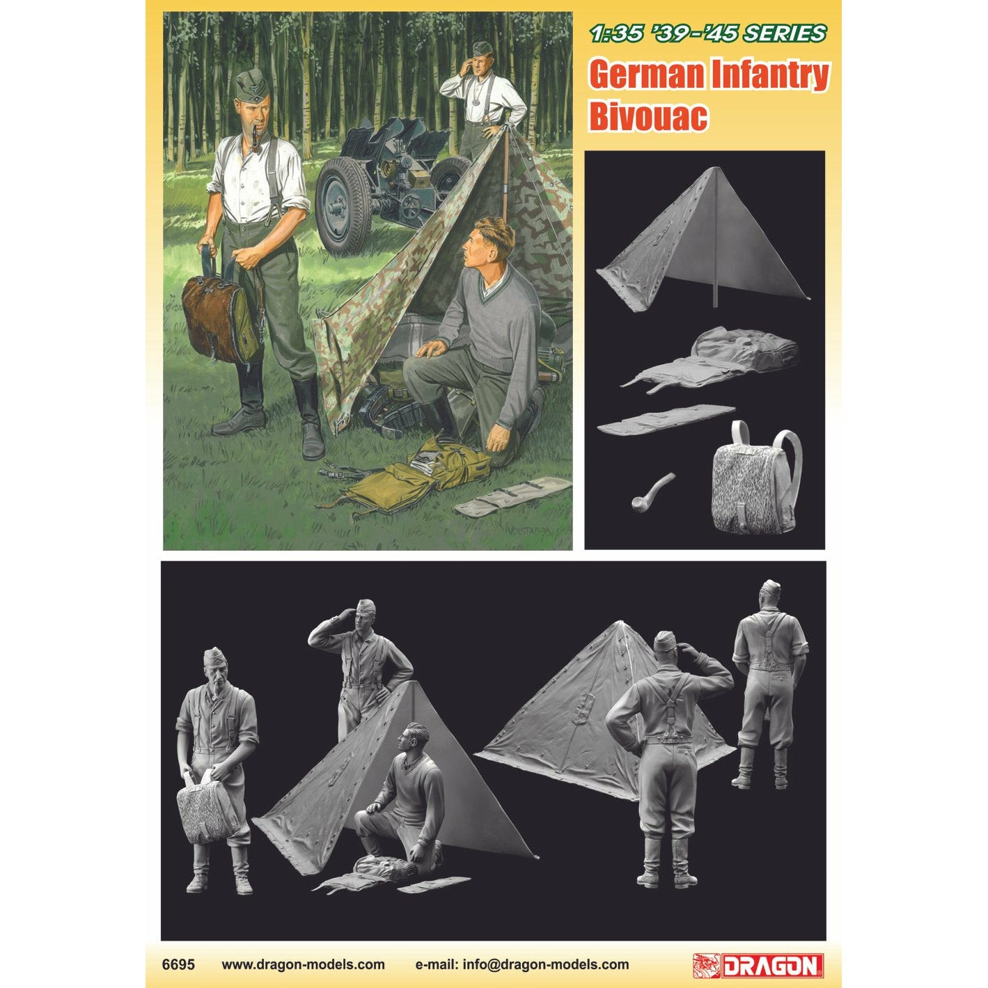 ‘39-45’ Series German Wehrmacht Bivouac 1/35 #6695 by Dragon Models