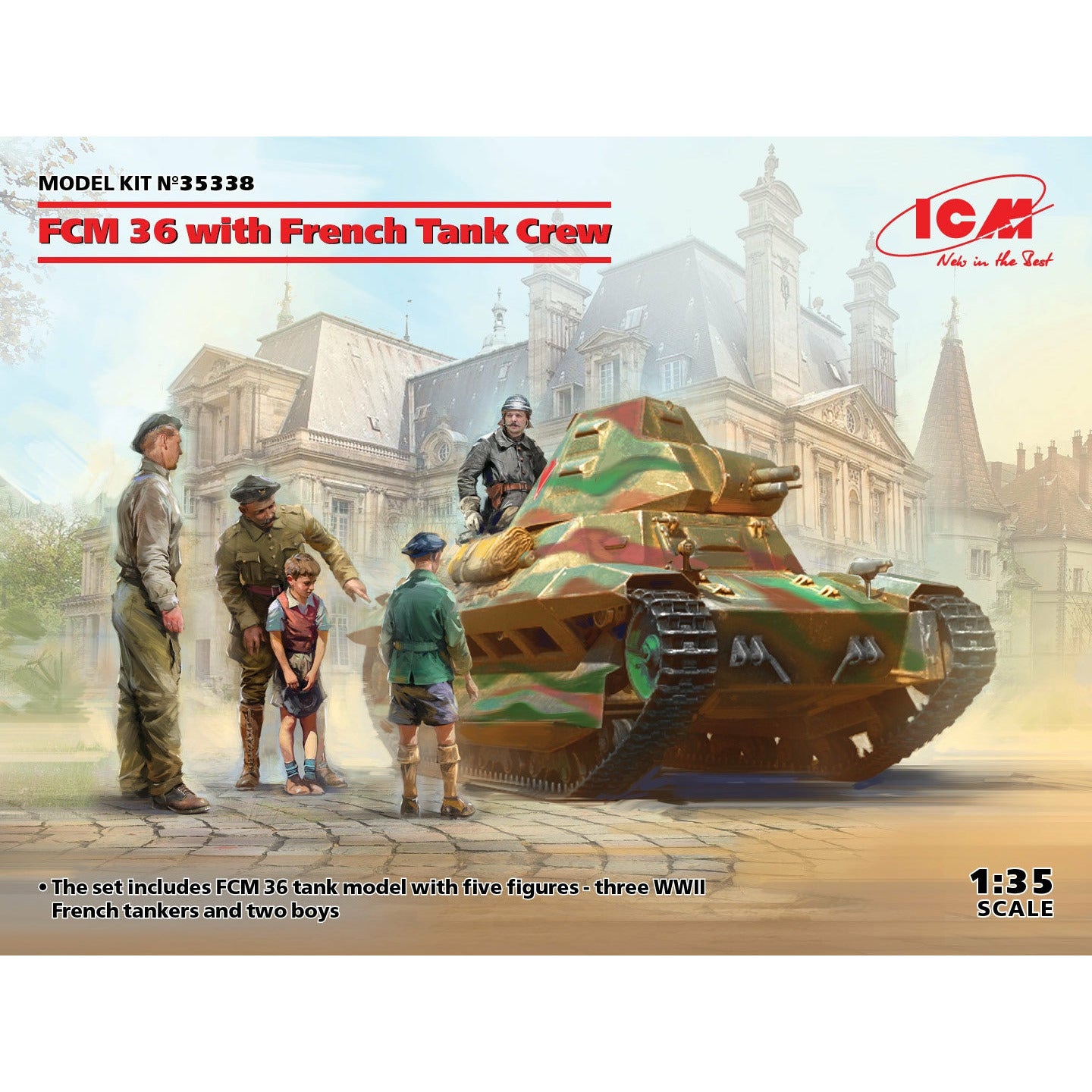 FCM 36 with French Tank Crew 1/35 #35338 by ICM