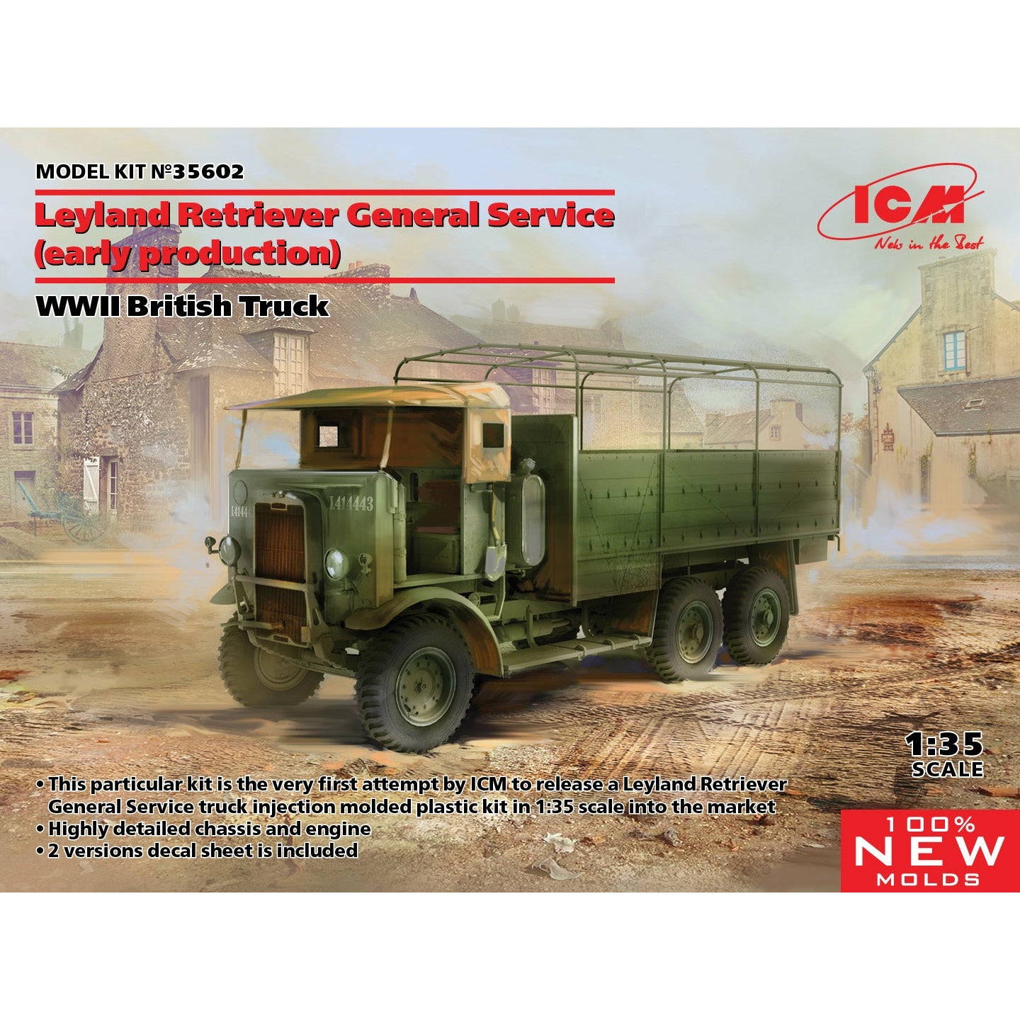 Leyland Retriever General Service Early Production - WWII British Truck 1/35 #35602 by ICM