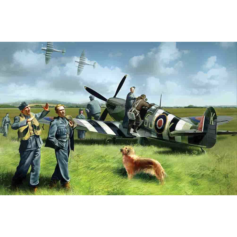 Spitfire Mk.IX with RAF Pilots and Ground Personnel 1/48 #48801 by ICM