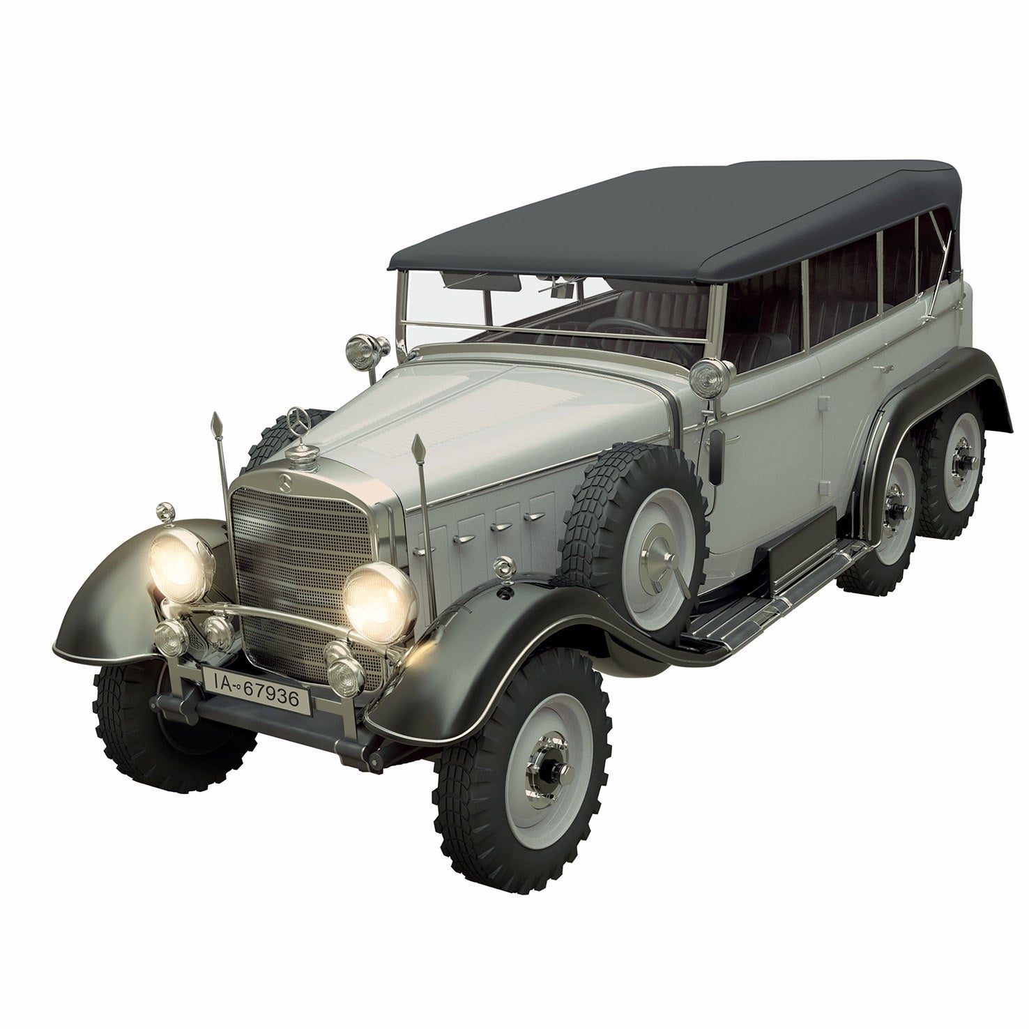 G4 (1935 production) Soft Top, WWII German Staff Car 1/72 Model Car Kit #72472 by ICM