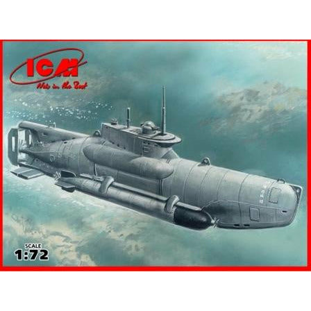 U-Boat Type XXVIIB "Seehund" (late) 1/72 WWII German Midget Submarine Model Kit #S.007 by ICM