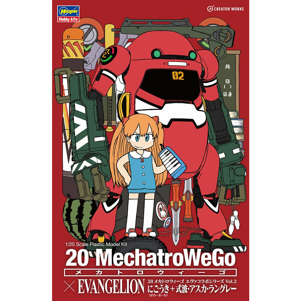 MechatroWeGo x Evangelion Unit-02 + Asuka Langley 1/20 #SP479 by Hasegawa