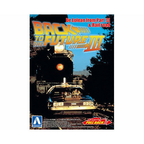 Back To The Future Pullback Delorean 1/43 (Part 3) & Rail Road Model Car Kit #5477 by Aoshima