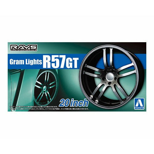 GRAM LightS R57GT 20inch Wheel Parts 1/24 Car Accessory Model Kit #5515 by Aoshima
