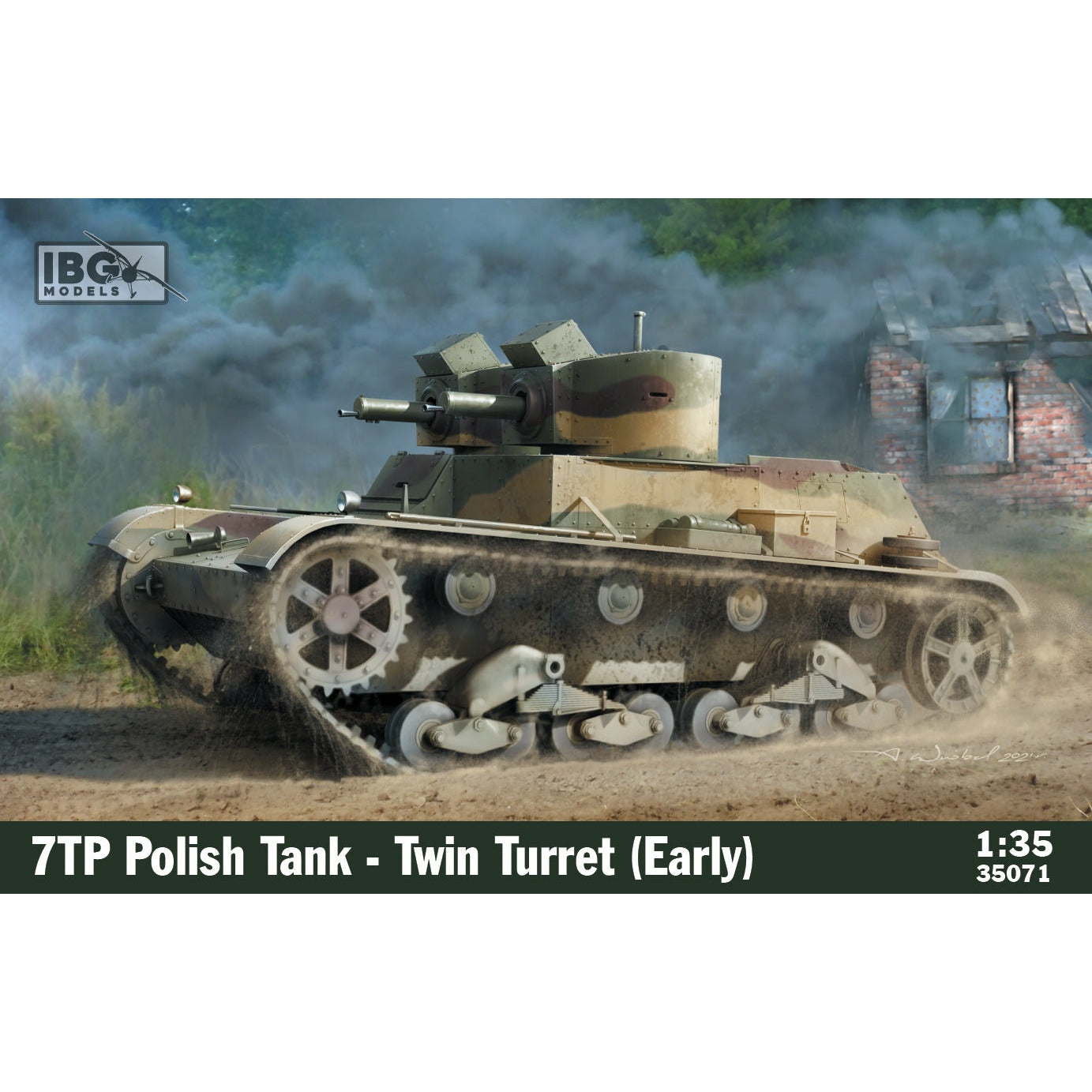 7TP Polish Tank Twin Turret (Early) 1/35 #35071 by IBG Models