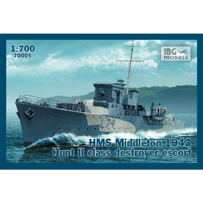 HMS Middleton 1943 Hunt II Class 1/700 Model Ship Kit #70005 by IBG Models