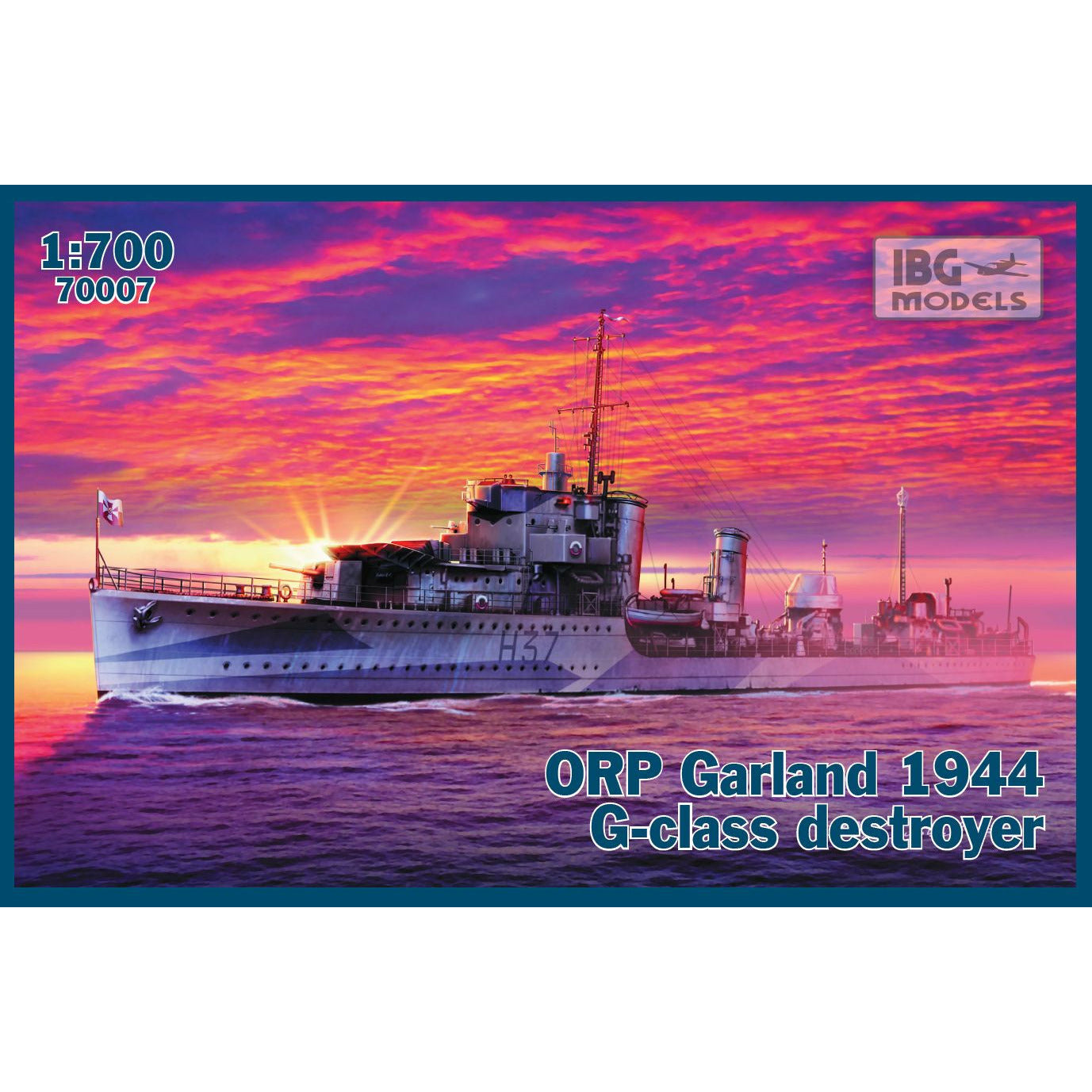 ORP Garland 1944 G-Class Destroyer 1/700 Model Ship Kit #70007 by IBG Models