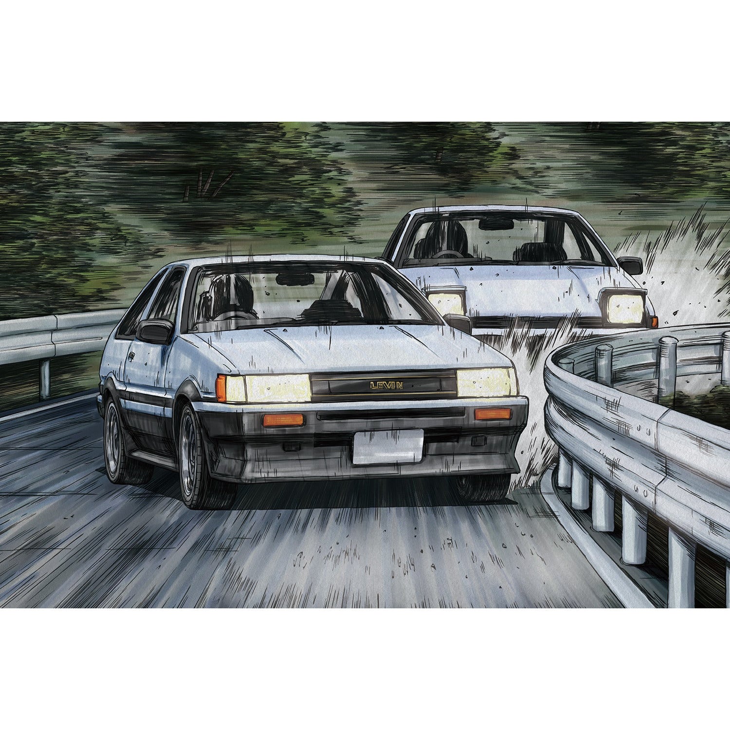 Initial D Toyota Akiyama Wataru Ae86 Levin 1/24 #5965 by Aoshima