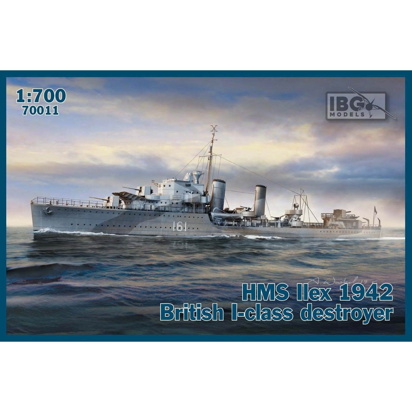 HMS Ilex 1942 British I-Class Destroyer 1/700 Model Ship Kit #70011 by IBG Models