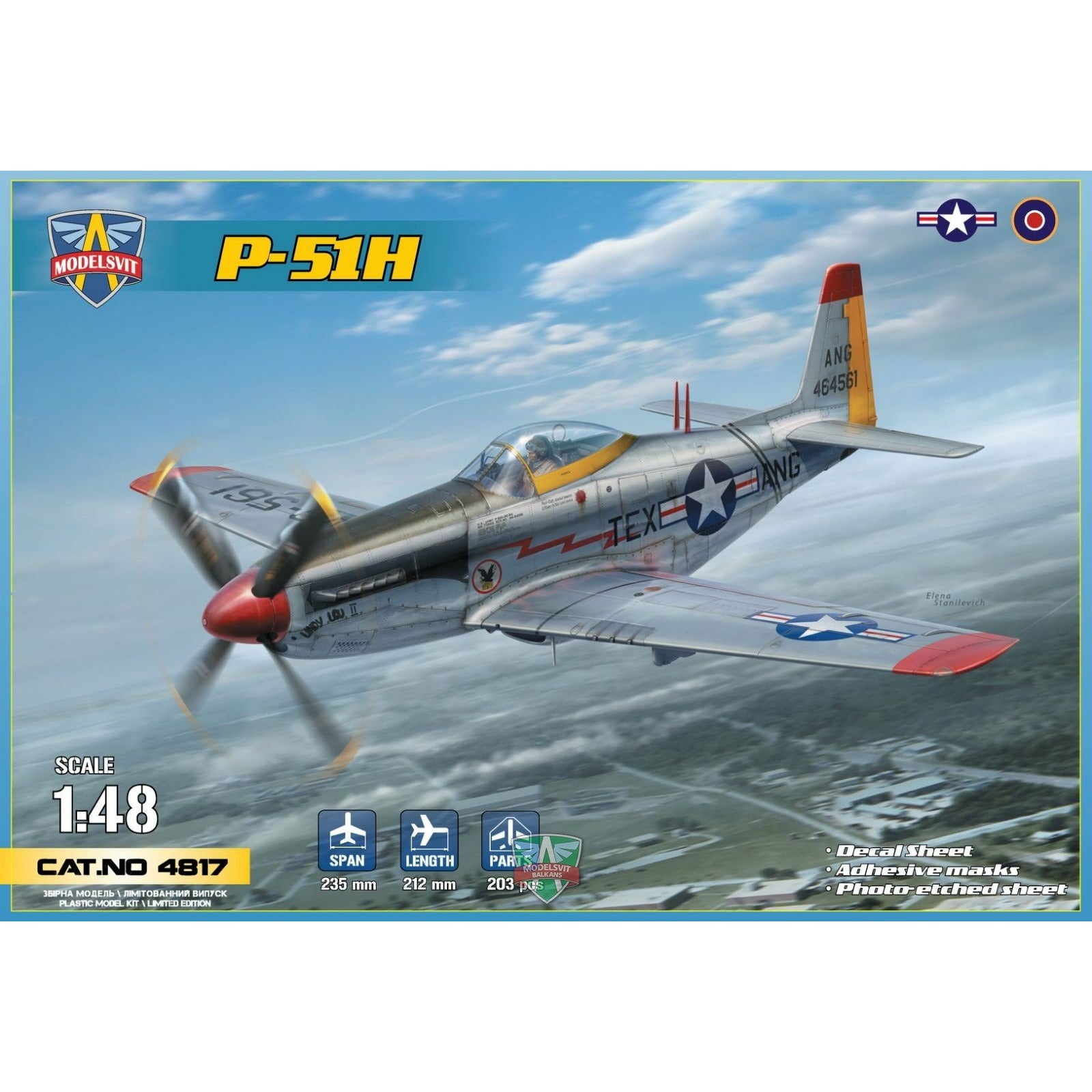 P-51H Mustang (6 camo schemes) 1/48 #4817 by Modelsvit