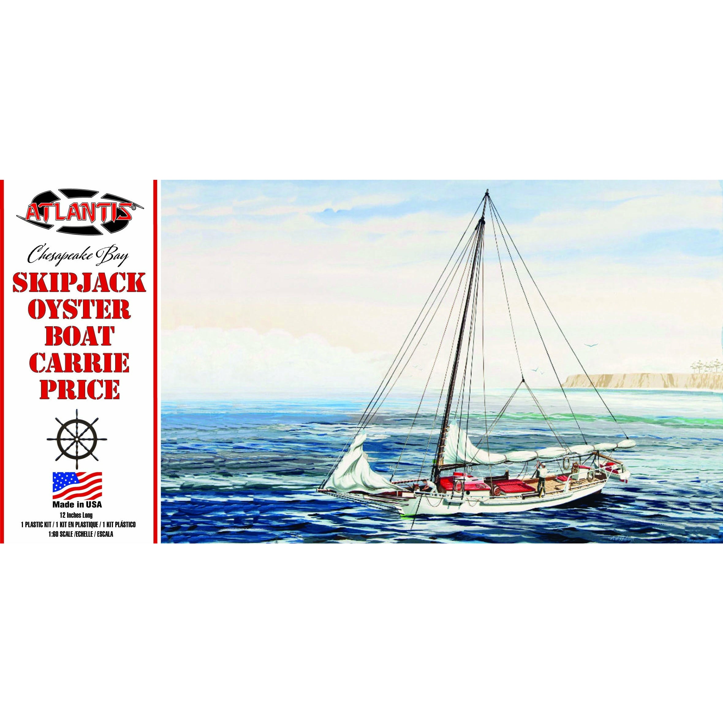 Chesapeake Bay Skipjack Oyster Boat 1/502 Model Sailing Ship Kit #P1160 by Atlantis