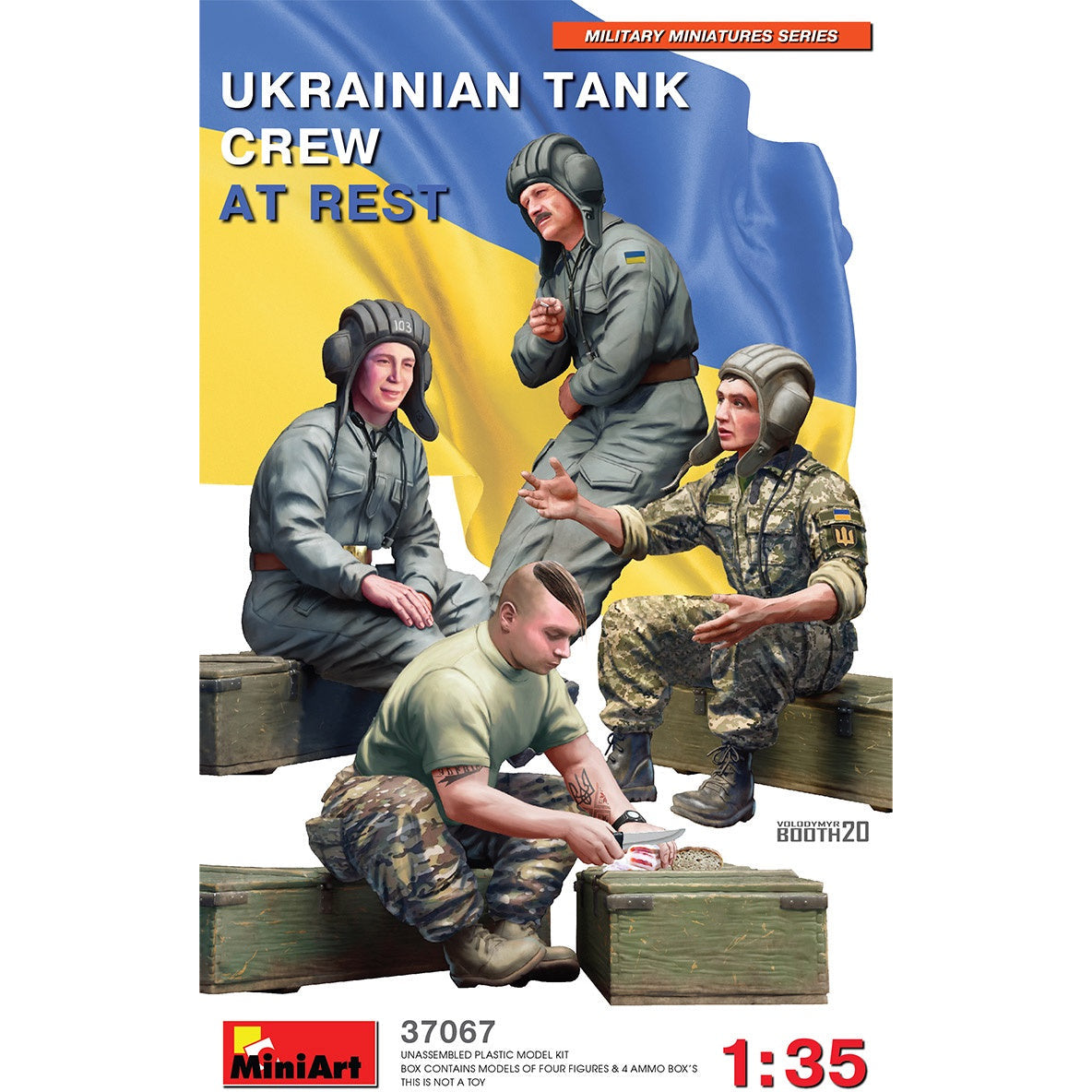 Ukrainian Tank Crew At Rest #37067 1/35 Figure Kit by MiniArt