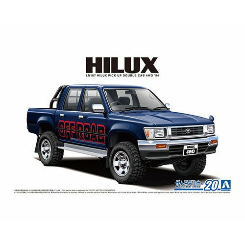 Toyota LN107 Hilux Pick Up Double Cab 4WD 1994 1/24 #06217 by Aoshima