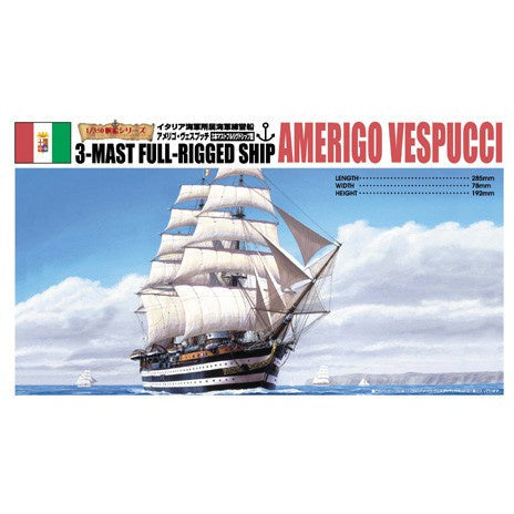 Amerigo Vespucci 1/350 Model Ship Kit #4427 by Aoshima