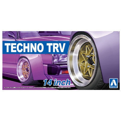 Techno TRV 14inch Wheel Parts 1/24 Car Accessory Model Kit #05386 by Aoshima