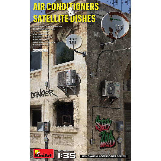 Air Conditioners & Satellite Dishes #35638 1/35 Detail Kit by MiniArt