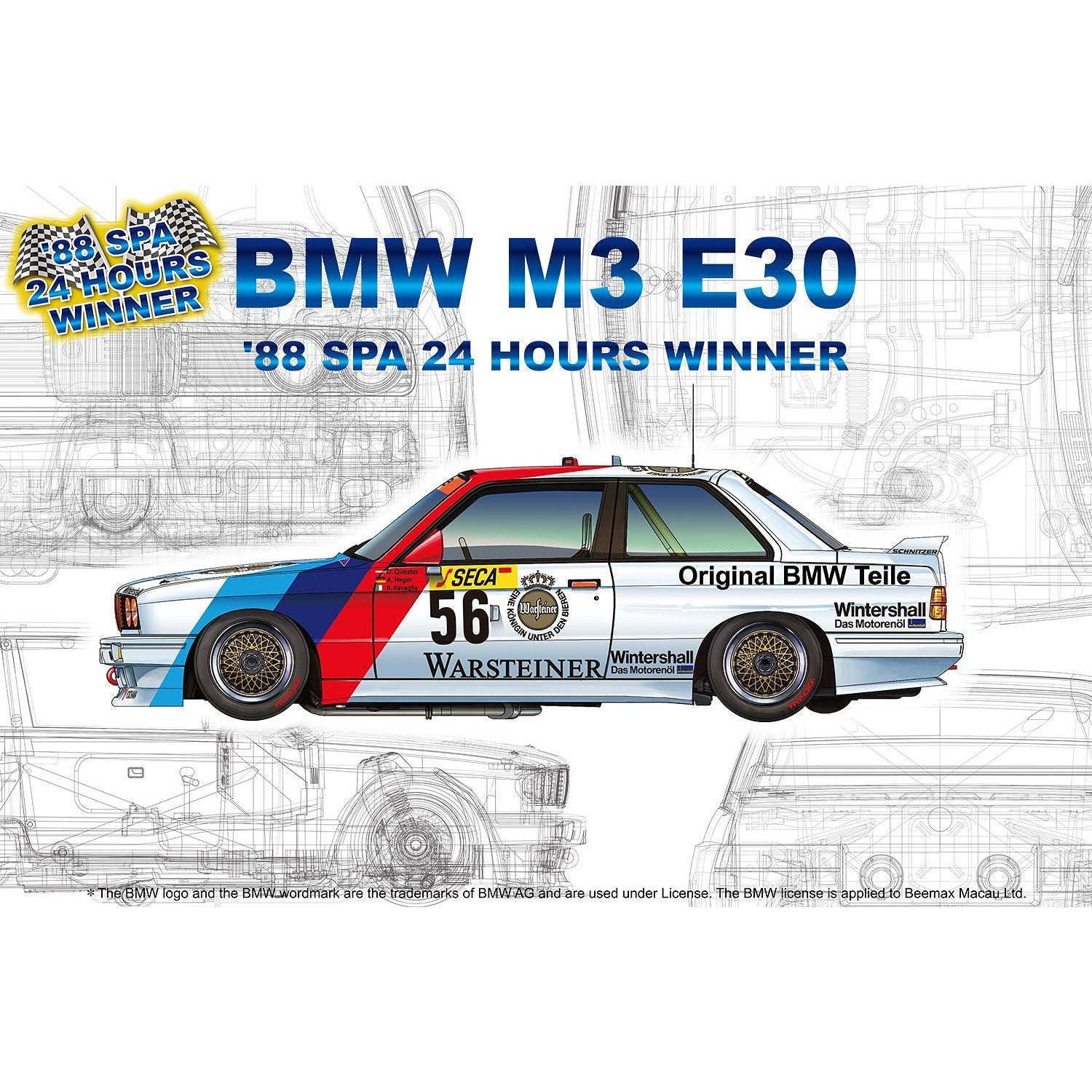 BMW M3 E30 1988 SPA 24 Hours Winner 1/24 by Platz