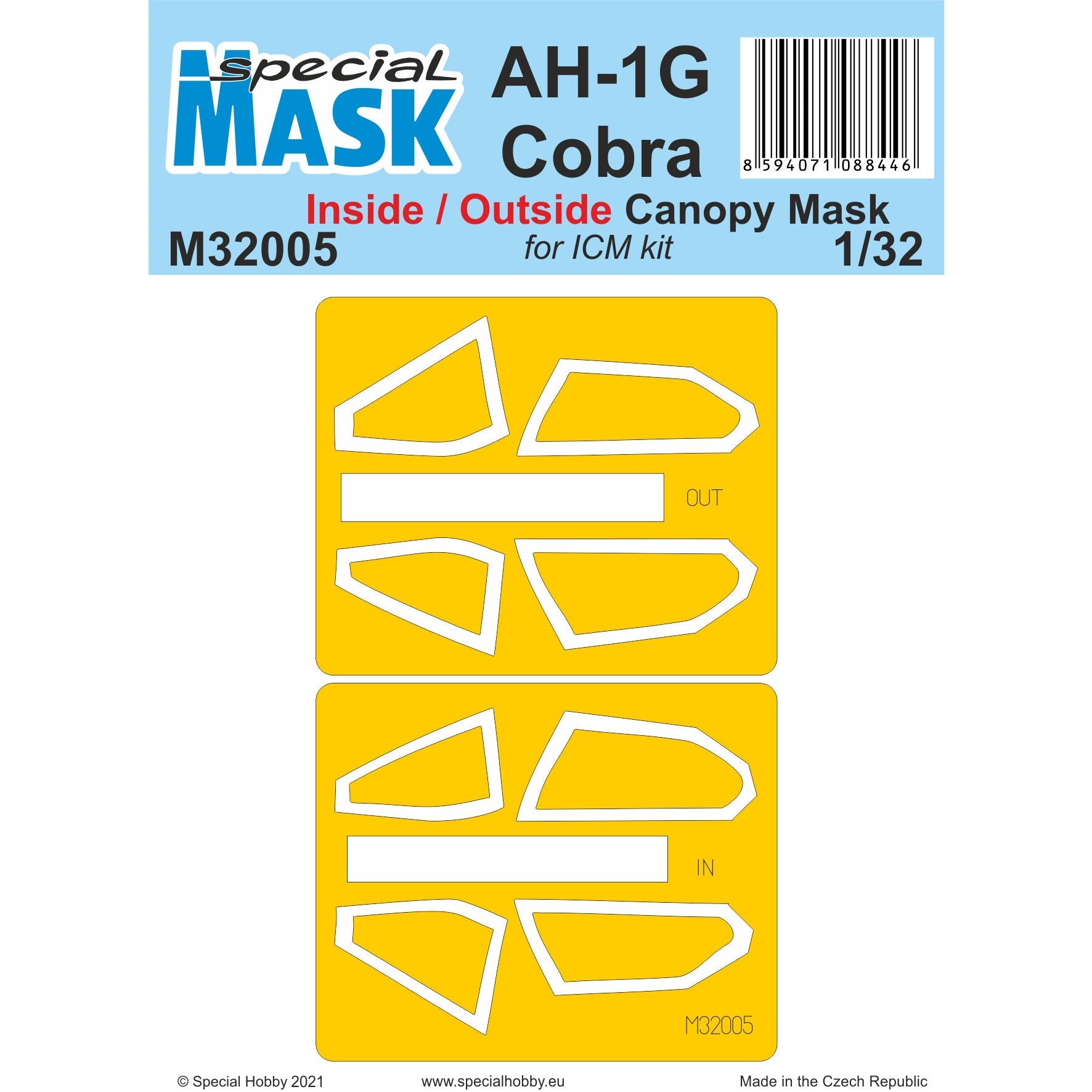 Special Hobby AH-1G Cobra Inside/Outside MASK 1/32 M32005