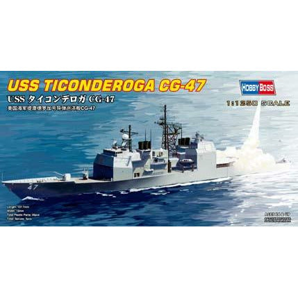 USS Ticonderoga CG-47 1/1250 Model Ship Kit #82501 by Hobby Boss