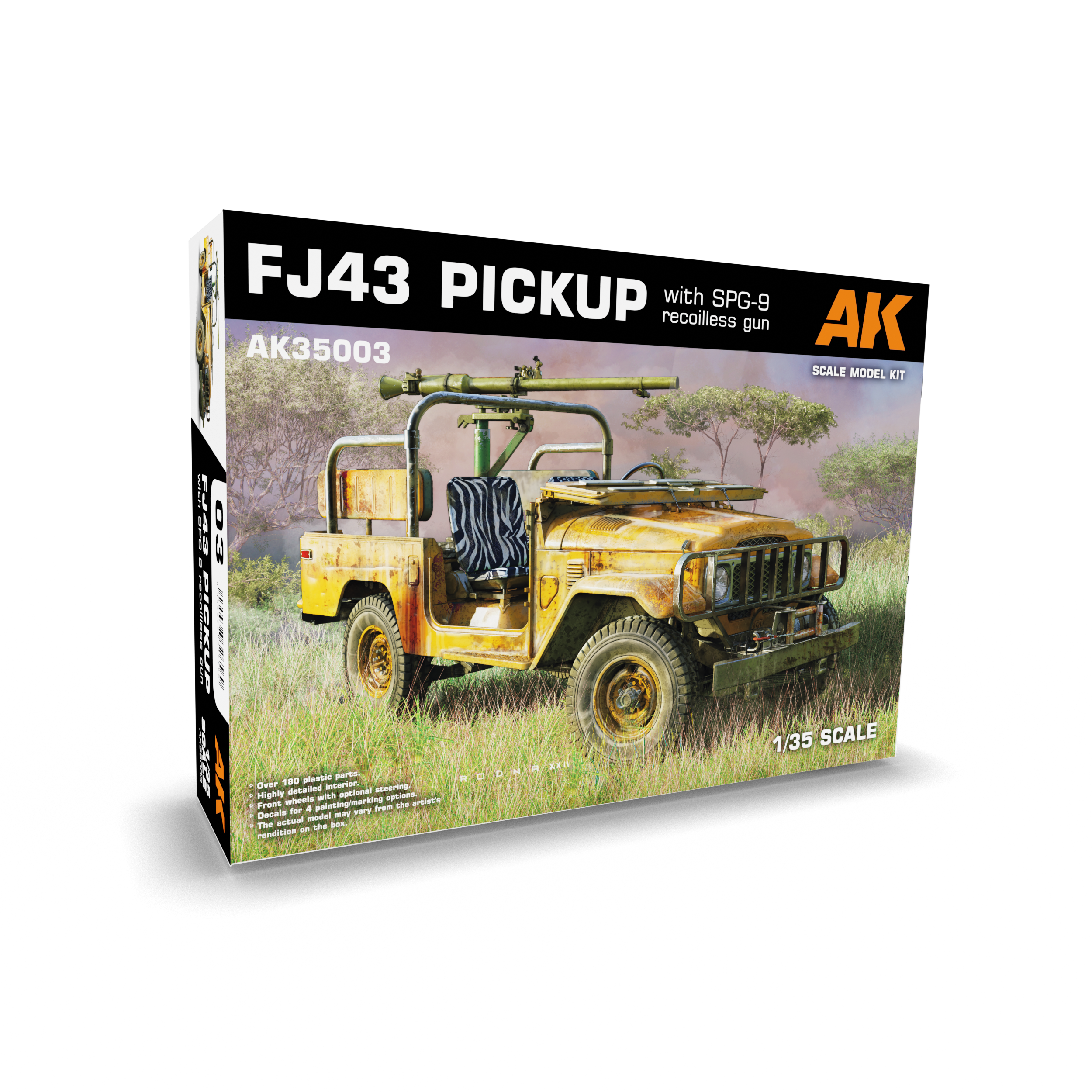 FJ43 Pickup with SPG-9 Recoilless Gun 1/35 #AK35003 by AK Interactive