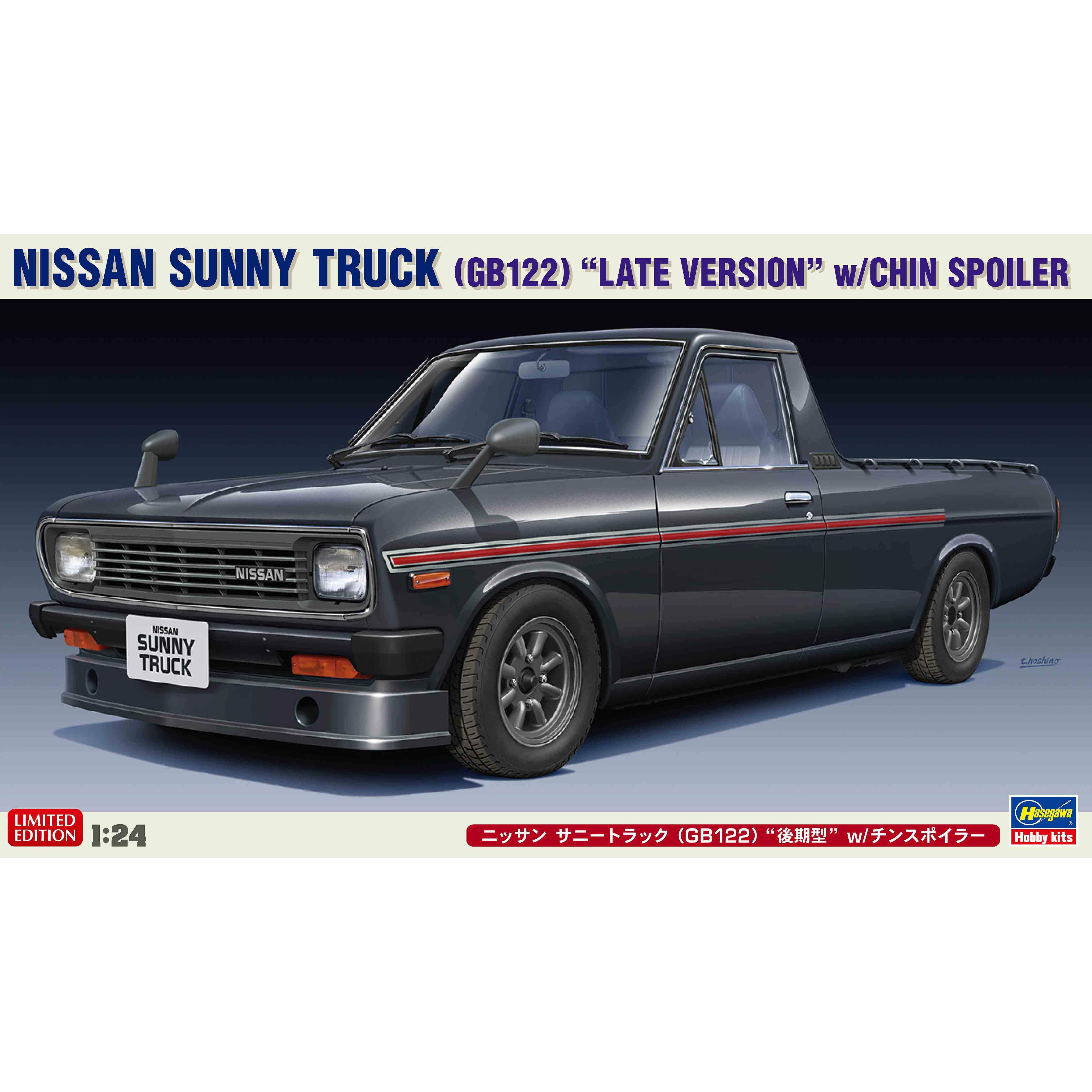 Nissan Sunny Truck (GB122) "Late Version" W/Chin Spoiler 1/24 Model Car Kit #20552 Hasegawa