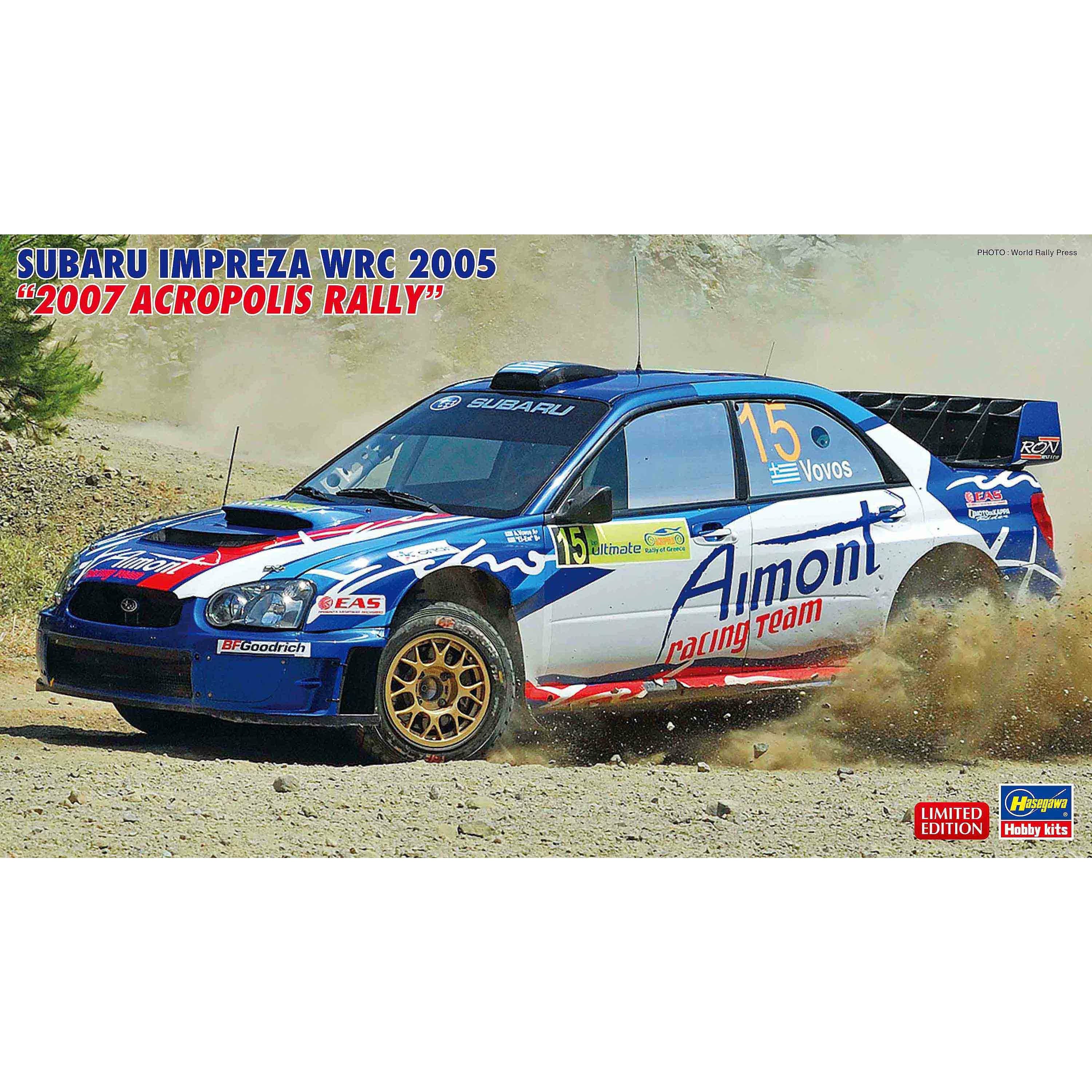Subaru Impreza WRC 2005 "2007 Acropolis Rally" 1/24 Model Car Kit #20558 by Hasegawa