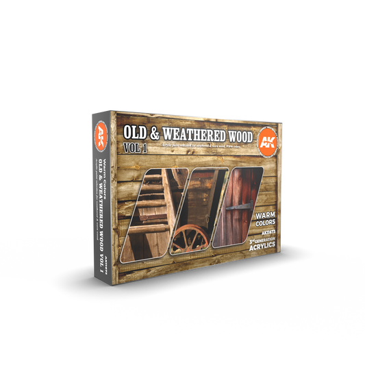 AK Interactive Paint Set 3G Old & Weathered Wood Vol.1