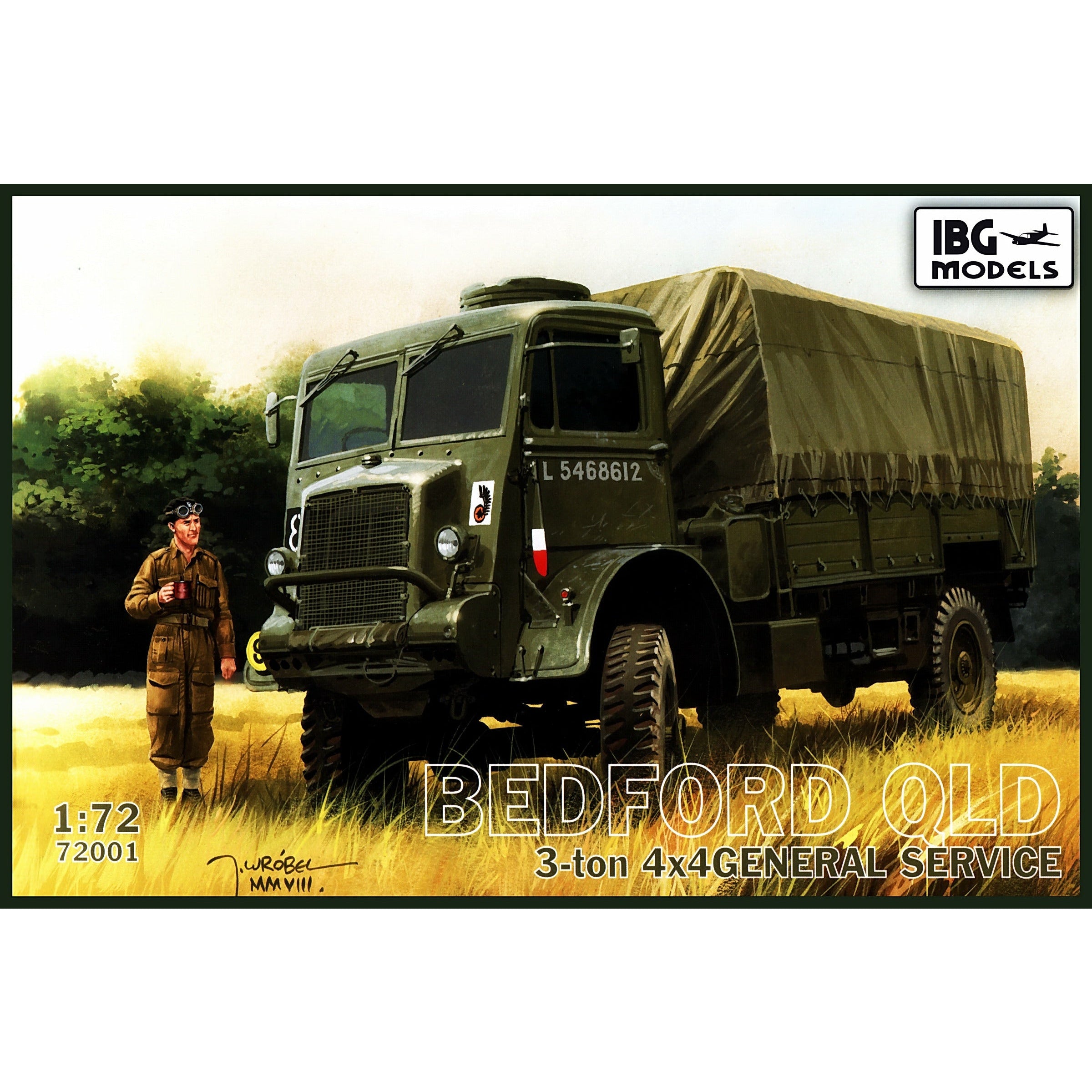 Bedford QLD 3 ton 4x4 General Service 1/72 #72001 by IBG Models