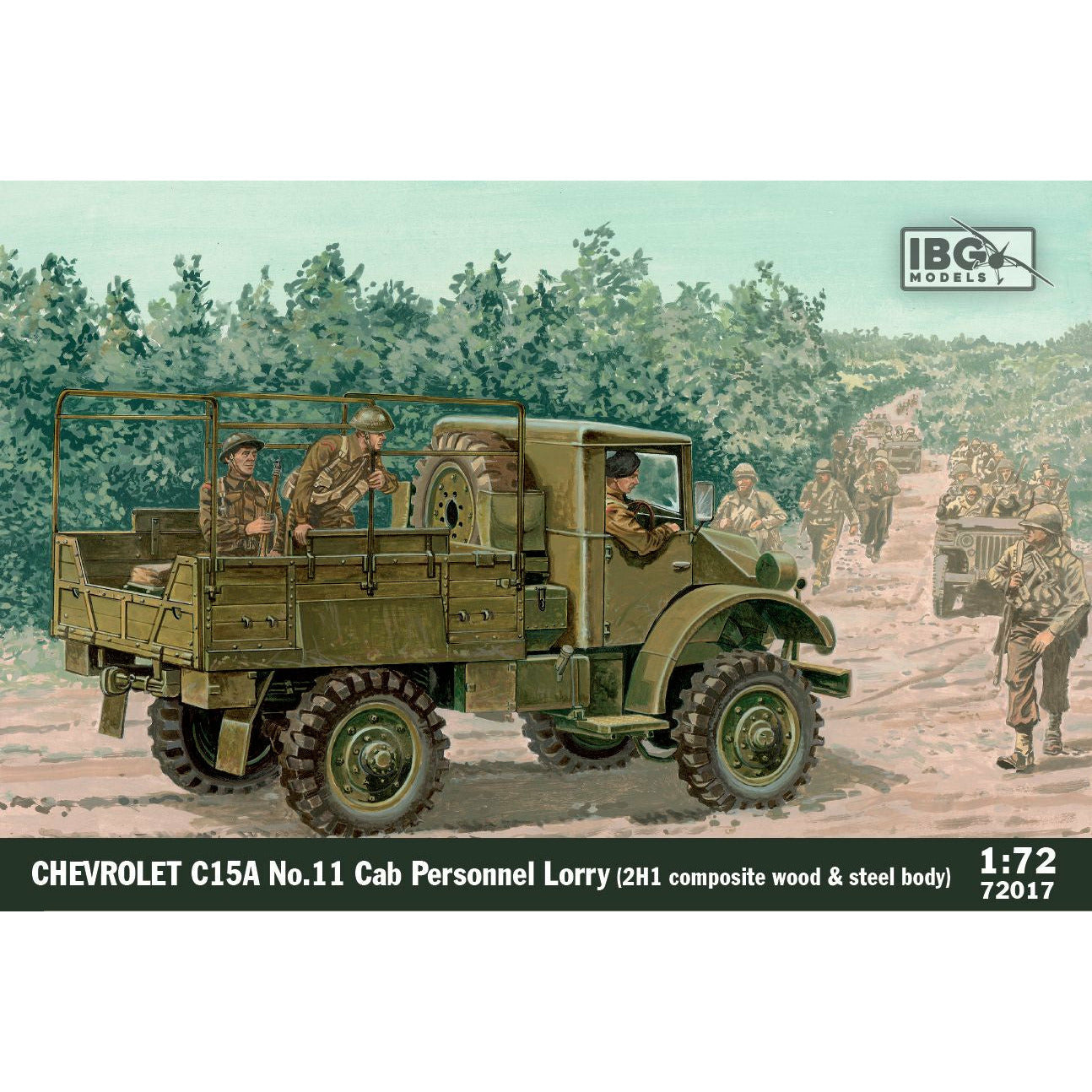 Chevrolet C.15A No.11 Cab Personnel Lorry 1/72 #72017 by IBG Models