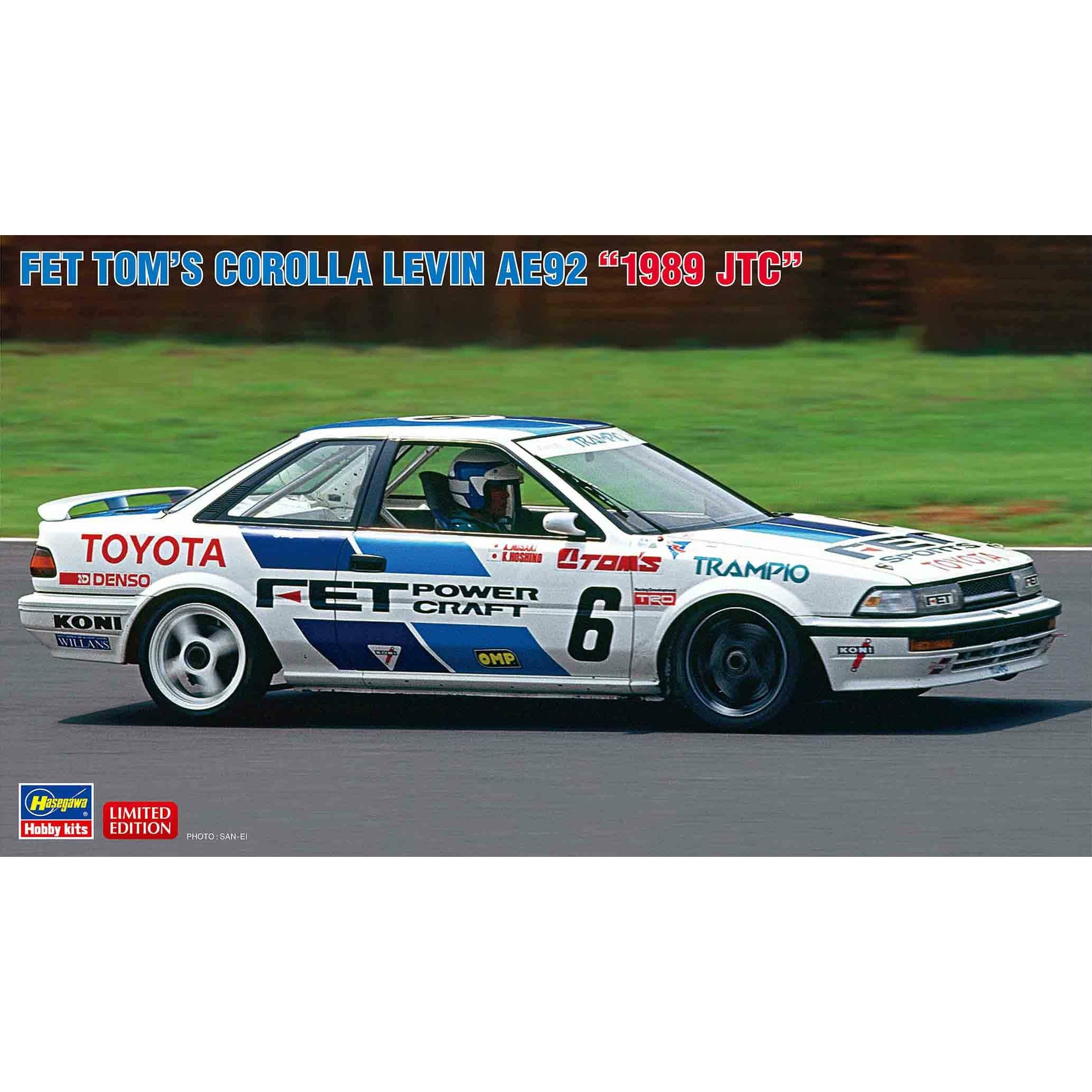Fet Tom's Corolla Levin AE92 '1989 JTC' 1/24 #20545 by Hasegawa