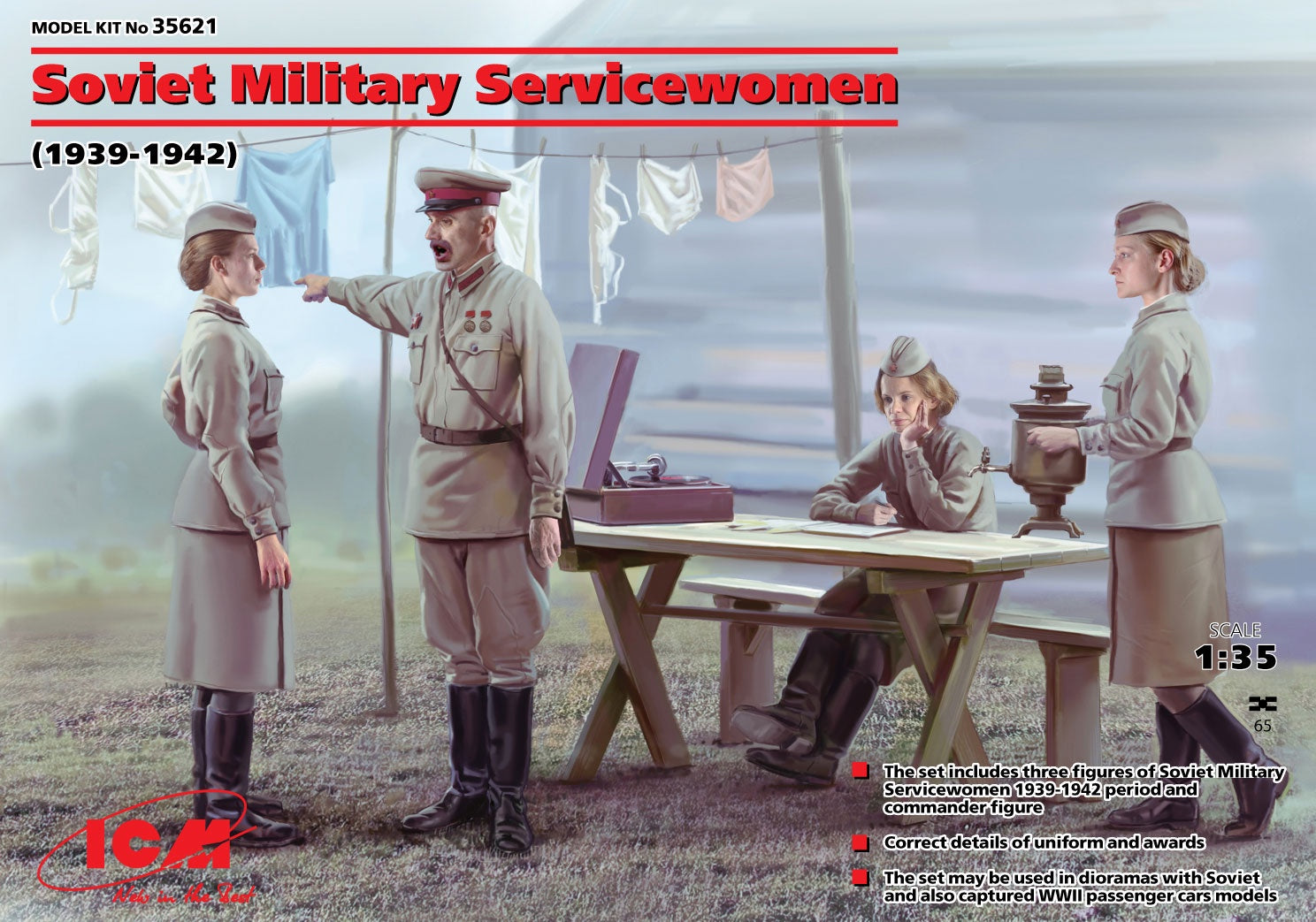 Soviet Military Servicewomen (1939-1942) 1/35 #35621 by ICM