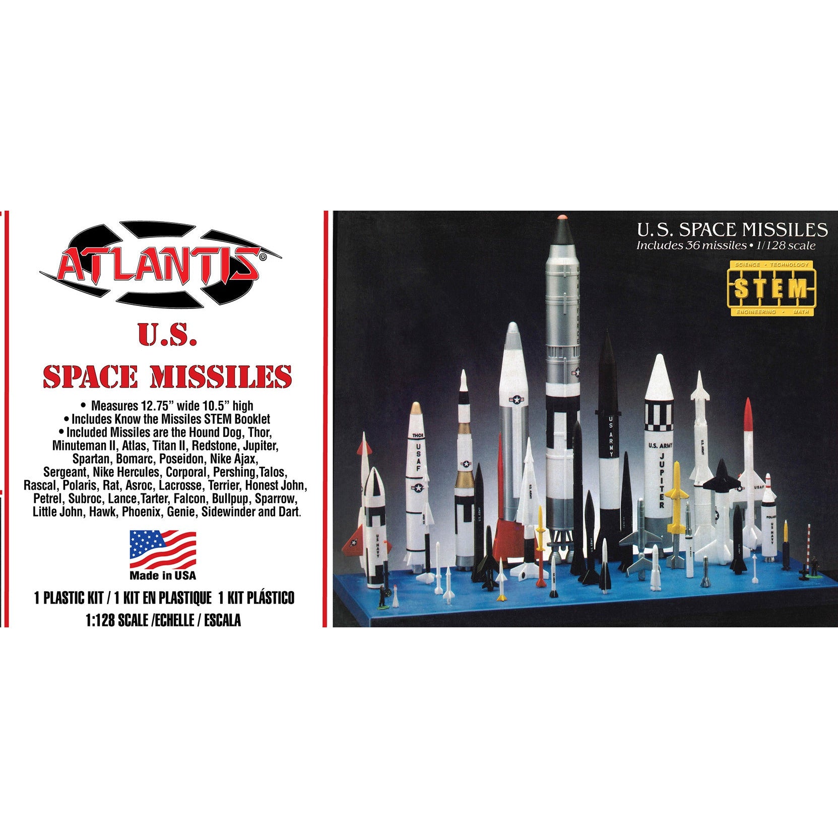 U.S. Space Missiles 36 Missiles 1/128 #6871 by Atlantis