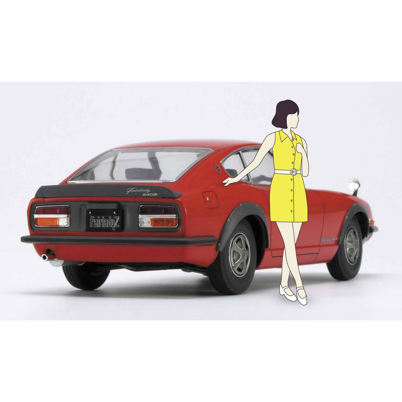 Nissan Fairlady 240ZG w/70’S Girl’s Figure 1/24 Model Car Kit #52339 by Hasegawa