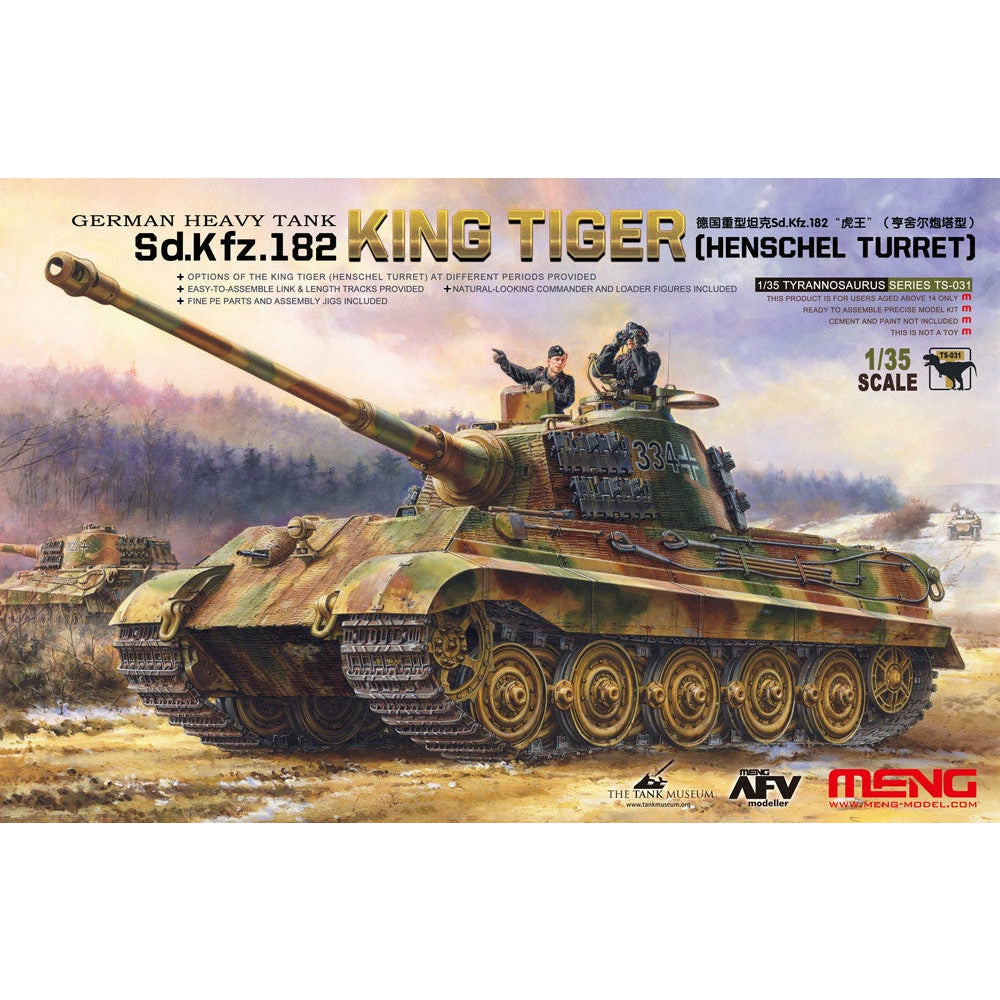 German Heavy Tank Sd.Kfz.182 King Tiger (Henschel Turret) 1/35 #TS-031 by Meng