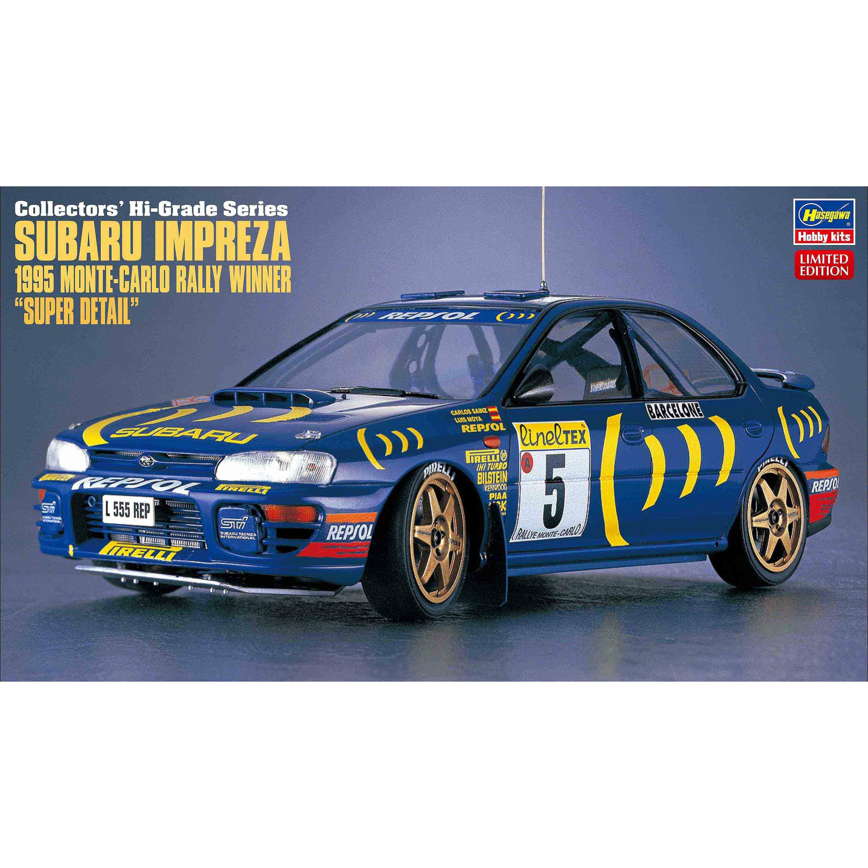Subaru Impreza 1995 Monte-Carlo Rally Winner 'Super Detail' 1/24 #51151 by Hasegawa