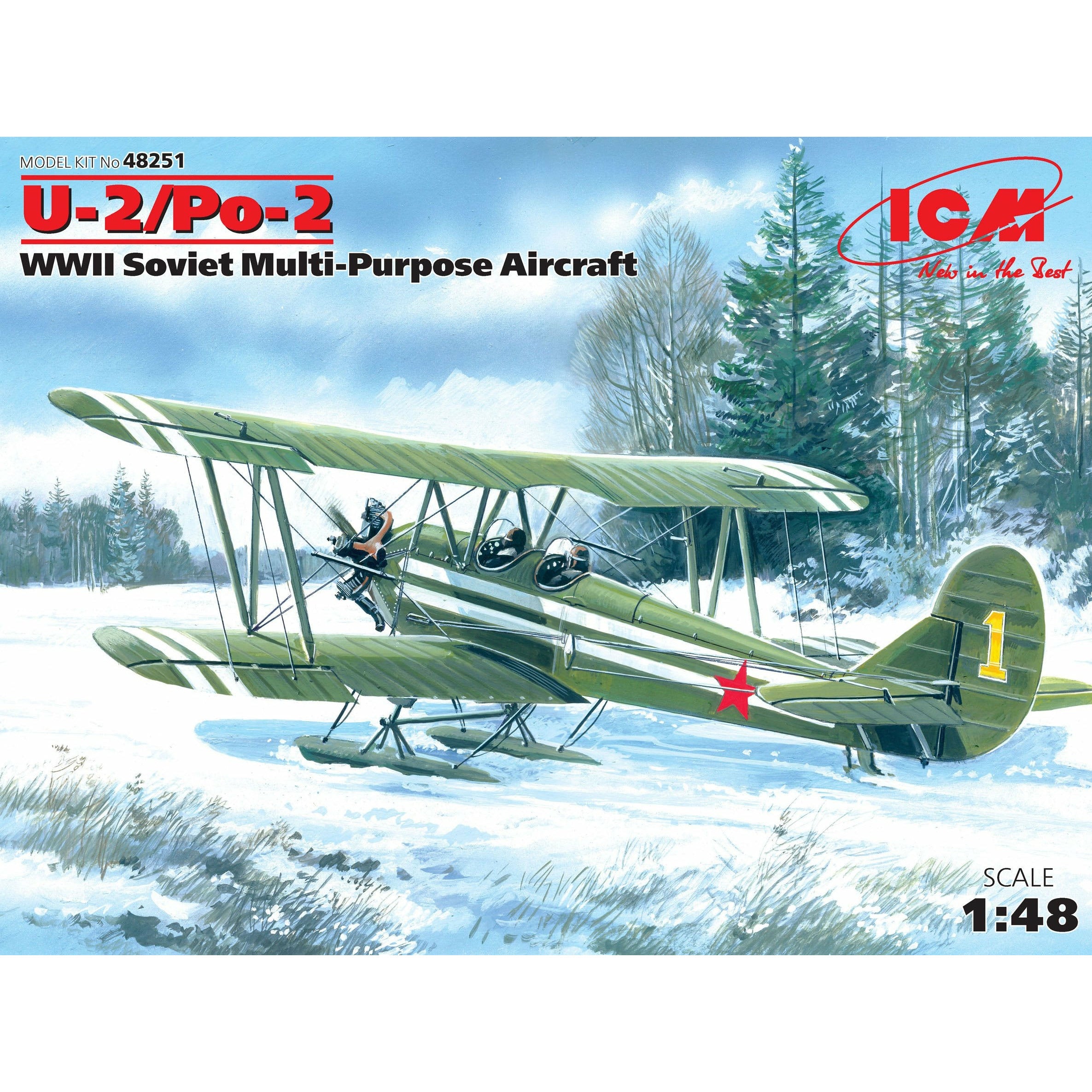 U-2/Po-2 WWII Soviet Multi-Purpose Aircraft 1/48 #48251 by ICM