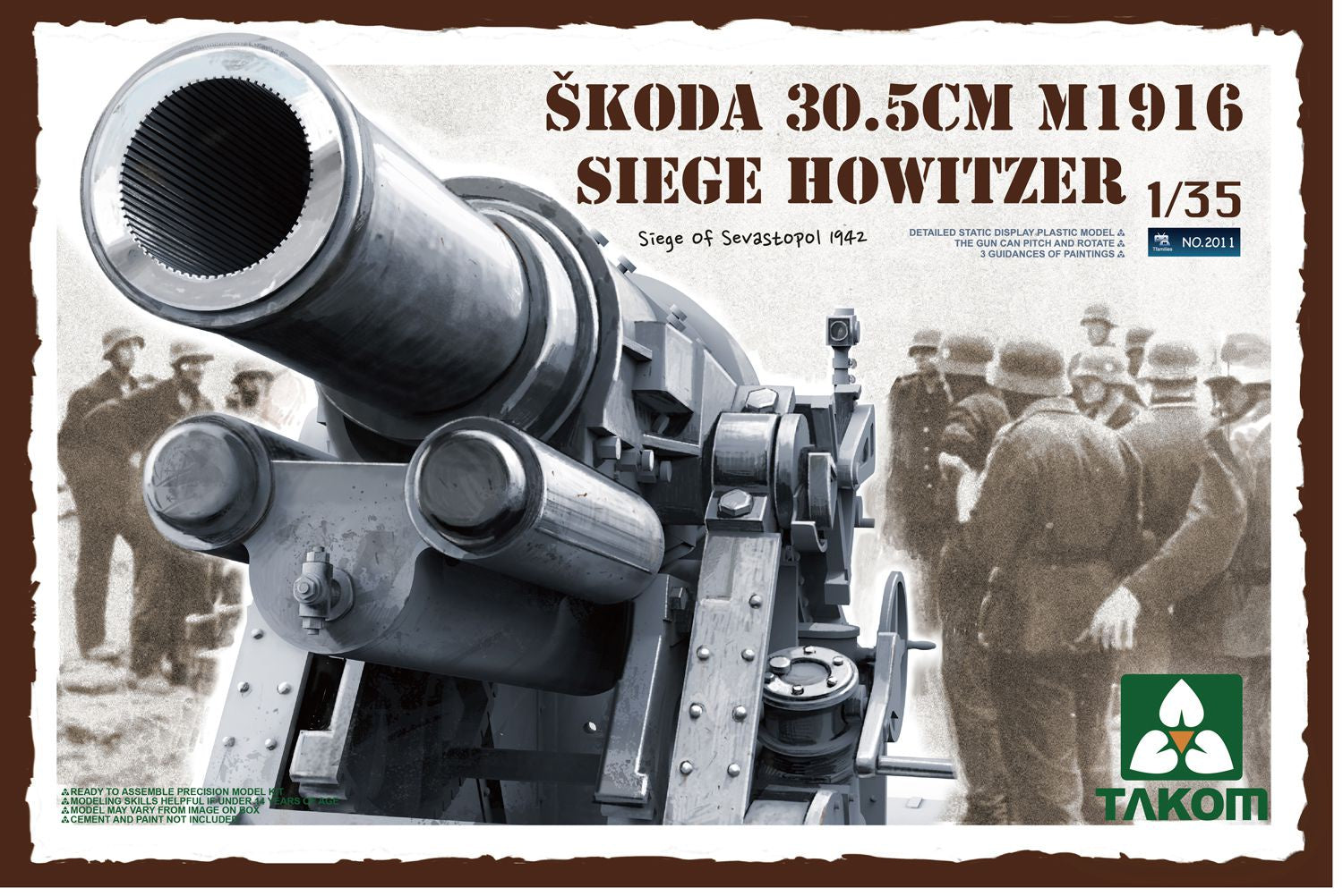 Skoda 30.5cm M1916 Siege Howitzer 1/35 #2011 by Takom