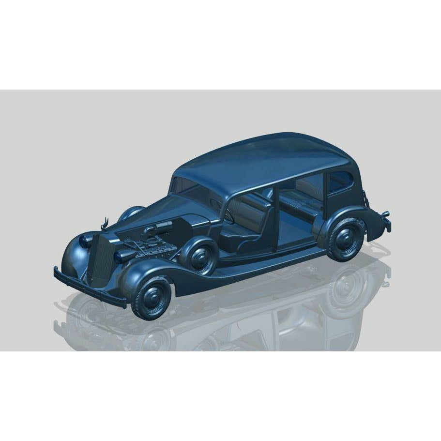Packard Twelve (Model 1936), WWII Soviet Leader"s Car with Passengers (5 figures) 1/35 #35535 by ICM